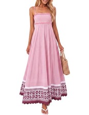 Maxi Dresses for Flowy Party Dress for Stage Performance & Event Pink