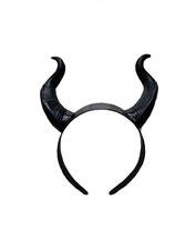 Gothic Black Devil Horns Headband Demon Horn Headwear