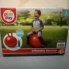 Play Day Red Hopper, Bouncer.  Yard Games, Air Pump Included, 3-12—220 Wt Limit
