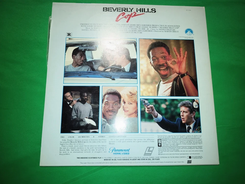 Beverly Hills Cop Laserdisc Eddie Murphy Comedy Movie, Paramount Home Video — 第 2/3 张图片