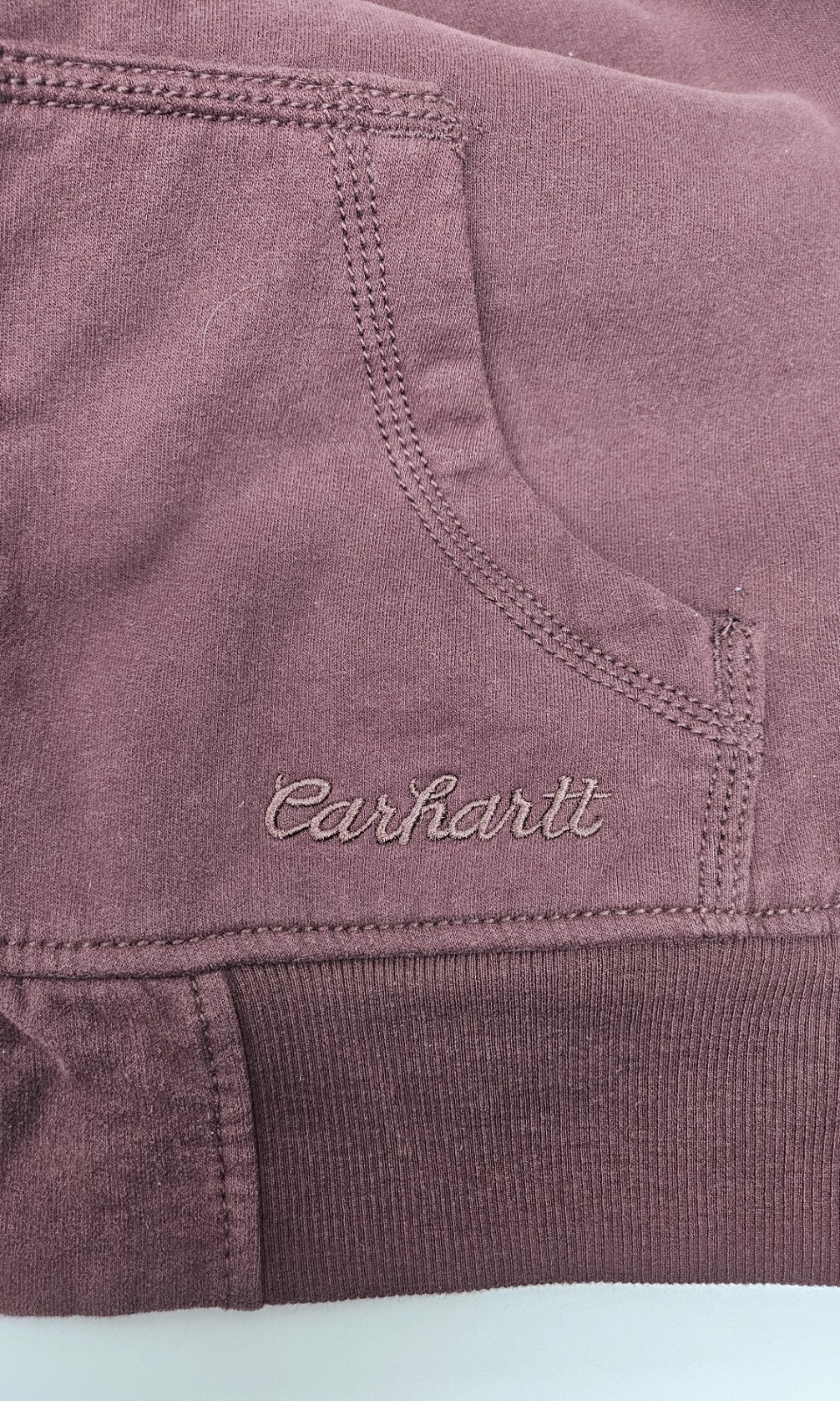 CARHARTT 100702 Womens Sz M (8-10) Burgundy Sherpa Lined Hooded Stockbridge Vest thumbnail 3