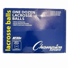Champion Sports Official Lacrosse Balls White One Dozen Pack of 11 NEW