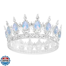 Queen Crown Rhinestone Wedding Crowns and Tiaras for Women Costume Party Hair