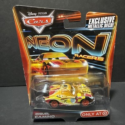 DISNEY PIXAR CARS MIGUEL CAMINO! TARGET EXCLUSIVE NEON RACER SERIES!  NIP