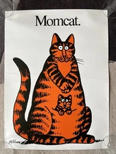 B Kliban Cat Print Momcat Vintage 1977 Workman NYC Rare Original Free Post UK