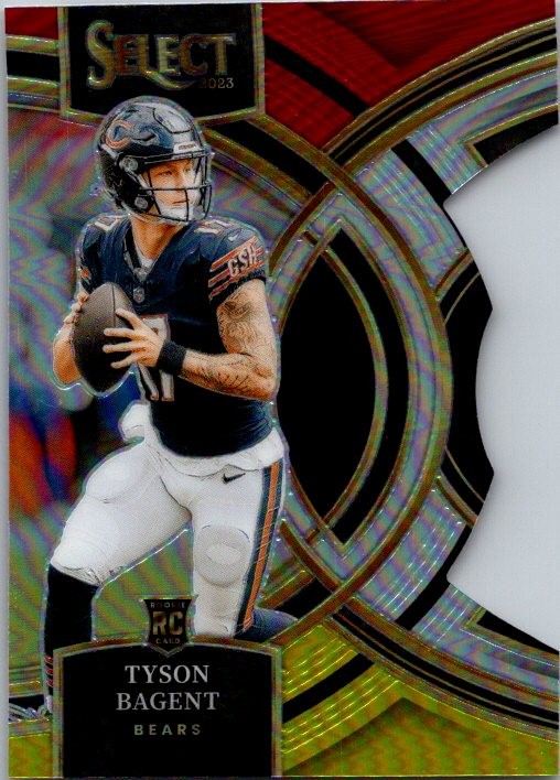 2023 Panini Select #123 Tyson Bagent Red and Yellow Prizms Die Cuts