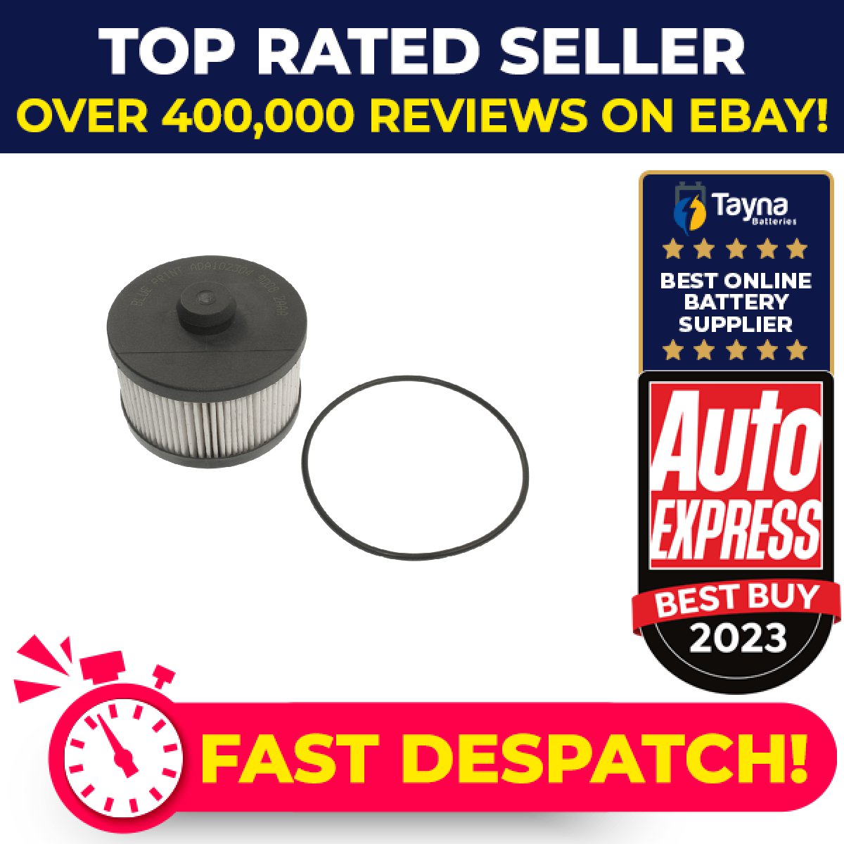 Fuel Filter fits CHRYSLER VOYAGER Mk3 2.8D 04 to 08 ENR Blue Print 05019741AA