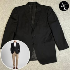 Saks Fifth Avenue BLACK Ermenegildo Zegna Wool Blazer Mens 42S Black Sport Coat