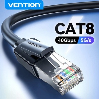 Vention CAT8 Ethernet Kabel 40Gbps 2000MHz CAT 8 Netzwerk High Speed Internet