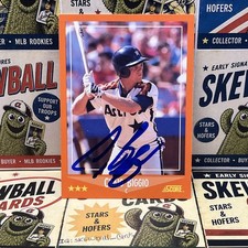 SIGNED 1988 Score Craig Biggio #103T (RC) Astros HOF AUTOGRAPH Rookie Card. rookie card picture