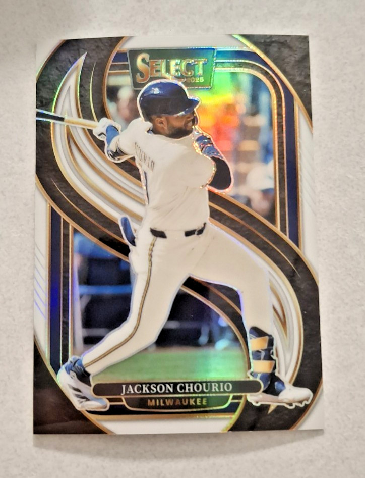 Jackson Chourio 69/99 - 2025 Panini Select White Premier Level Milwaukee
