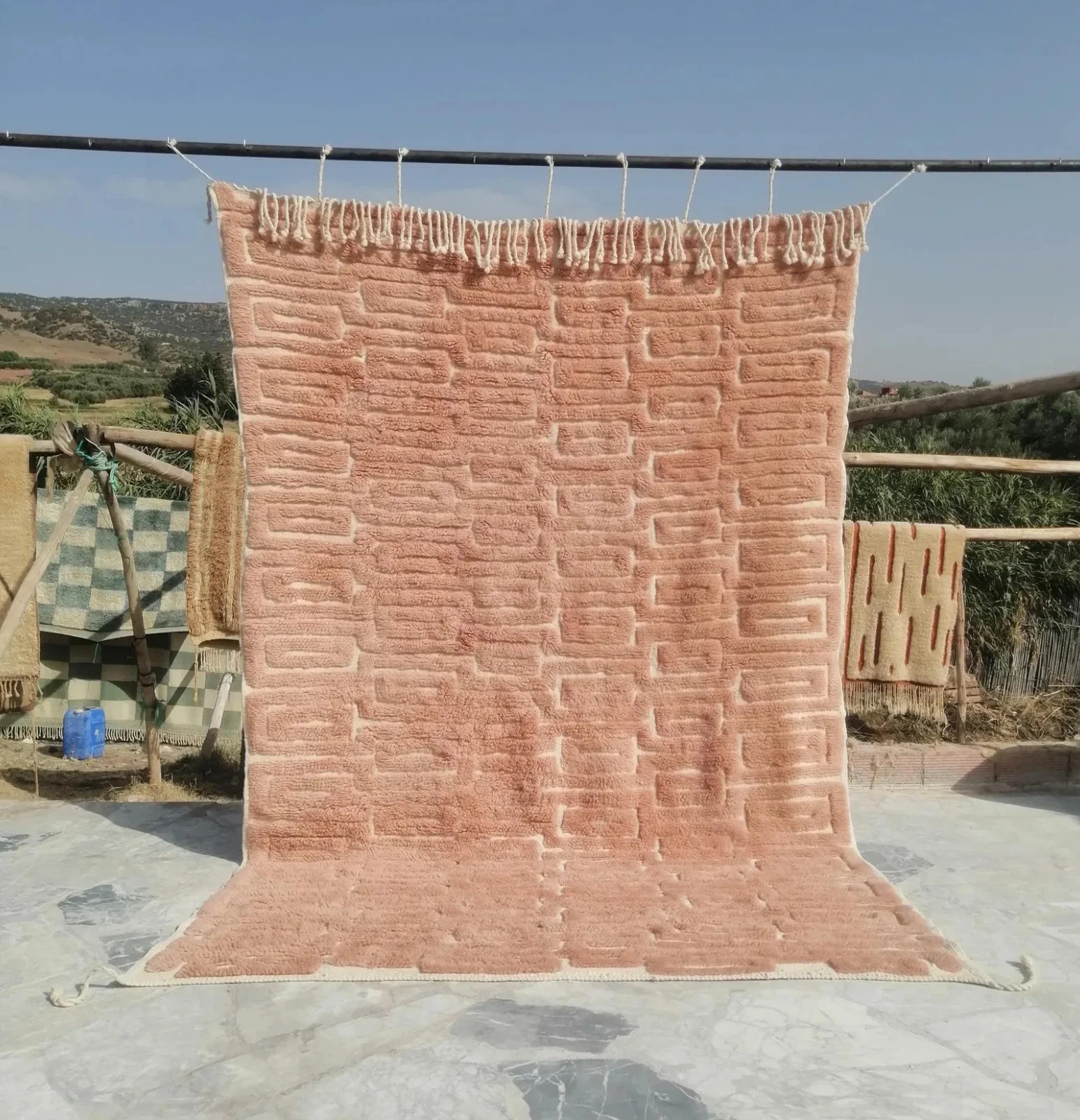 Terracotta Moroccan Berber Rug: Soft Wool, Earthy Boho Decor 8x10 8x12 6x9
Opens in a new window or