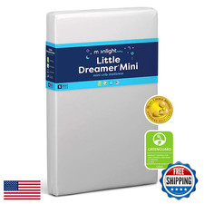 Moonlight Slumber Little Dreamer Mini Crib Mattress - Dual-Sided, Waterproof, US