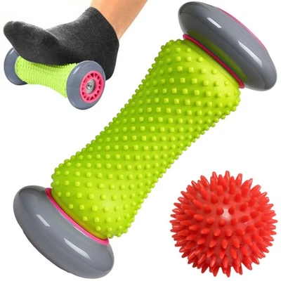 ROMIX Foot Massage Roller Plantar Fasciitis Pain Relief Feet Massager with Spikey Ball