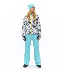 Spyder Womens Winner Gore-tex Ski Pants Tailored Fit Light Blue Size 2-R