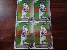 2022 Bowman Draft Chrome Steven Zobac #BDC-101 1st Year RC Lot of 4-ROYALS