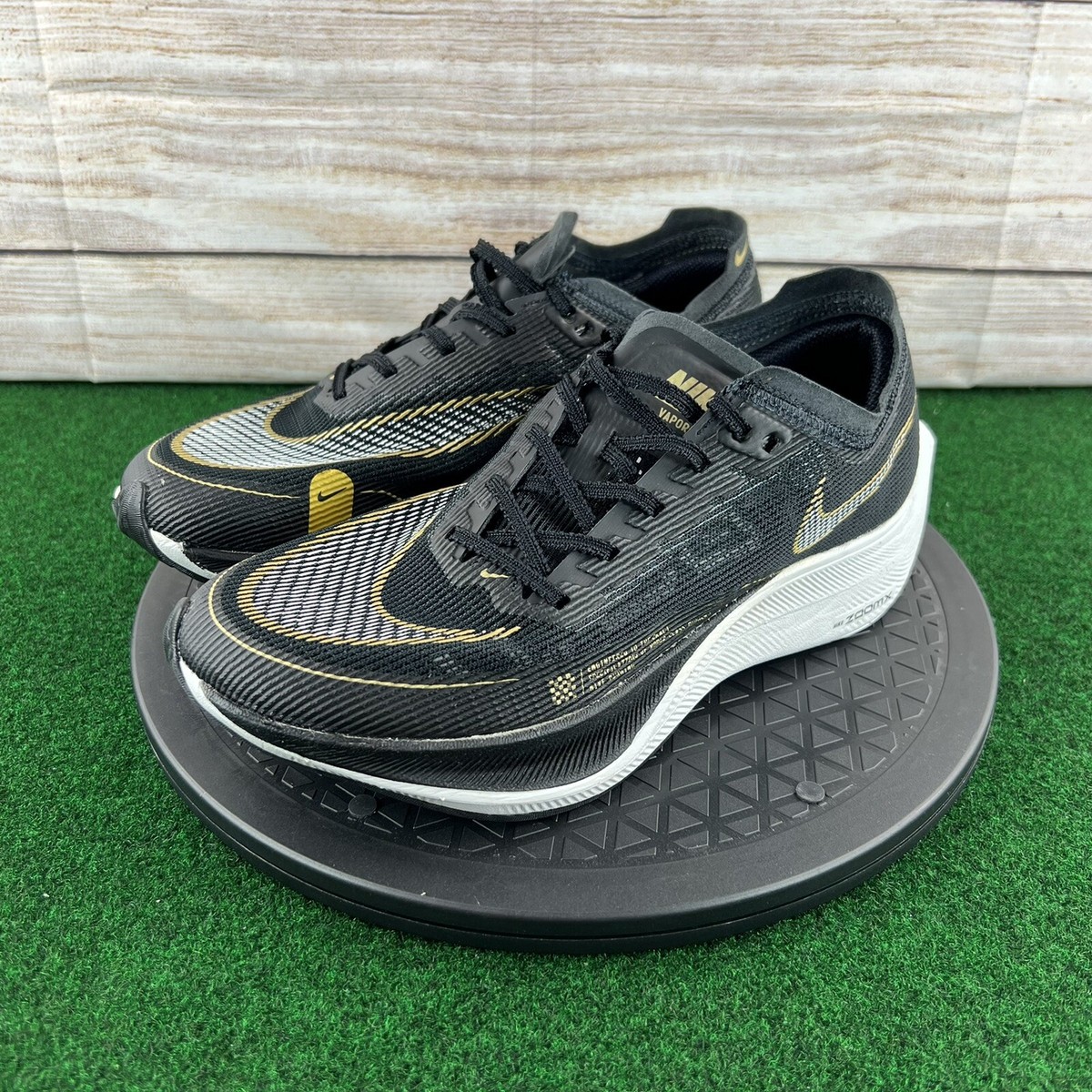 Nike ZoomX Vaporfly Next% 2 Black Gold CU4123-001 Women Size
