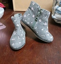 Cat  Jack Booties Boots Toddler Girls Sz 8 Penelope Sage Floral Zipper