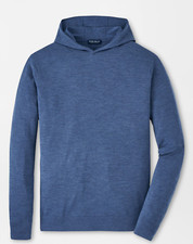 PETER MILLAR Crown Crafted Excursionist Flex Popover Hoodie VIND Wool Sz M 300