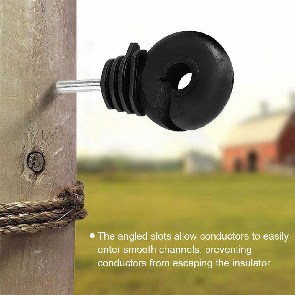 101Pcs Electric Fence Insulator Screwin Ring Fence Post Poly Wire Tape