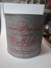 Vintage Frabills Min-O-Life #1480 Heavy Galvanized Minnow Bait Fishing Bucket