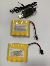 (2-Pack) 4.8V 600mAh Nickel cadmium AA rechargeable battery