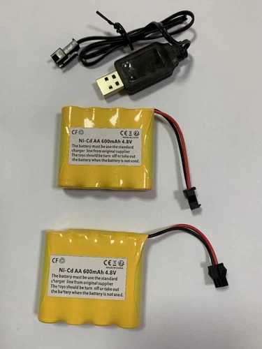 (2-Pack) 4.8V 600mAh Nickel cadmium AA rechargeable battery