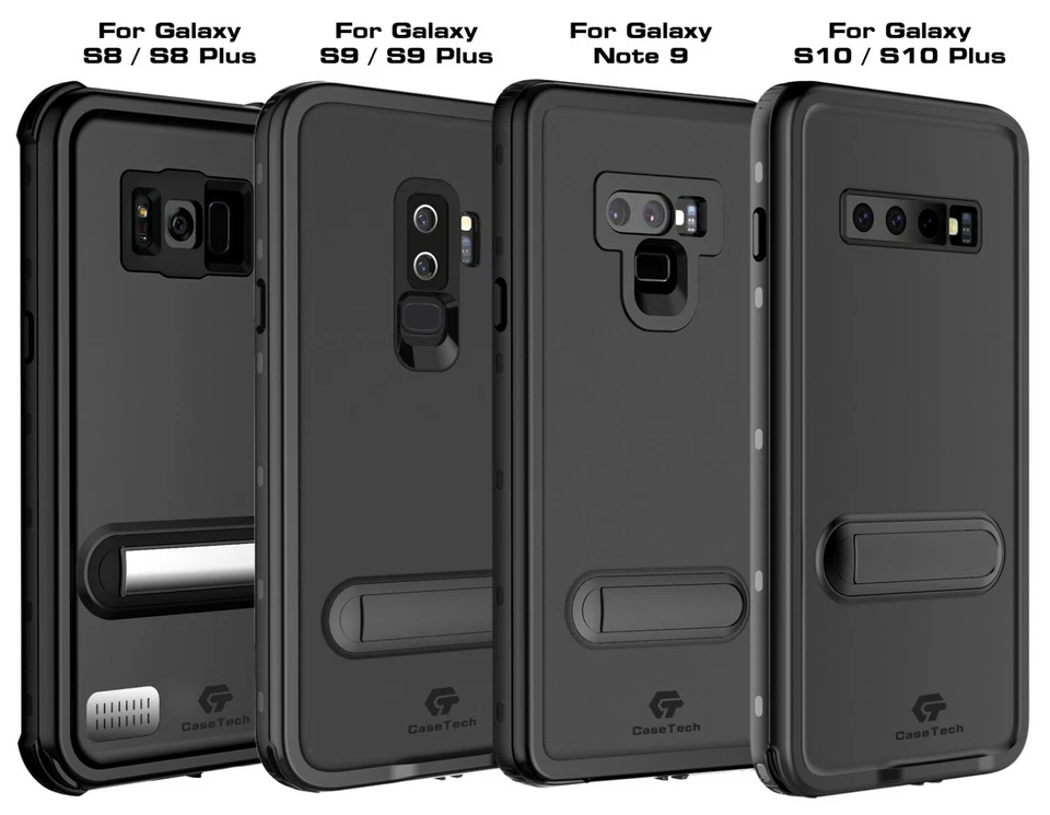 For Samsung Galaxy Note 10 9 S8 S9 S10 Plus Life Waterproof Case with Kickstand - Image 2 of 4