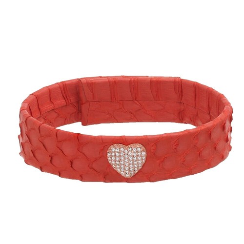 Coach Double Wrap Turn-Lock Bracelet in Bright Pink Leather  display picture 1