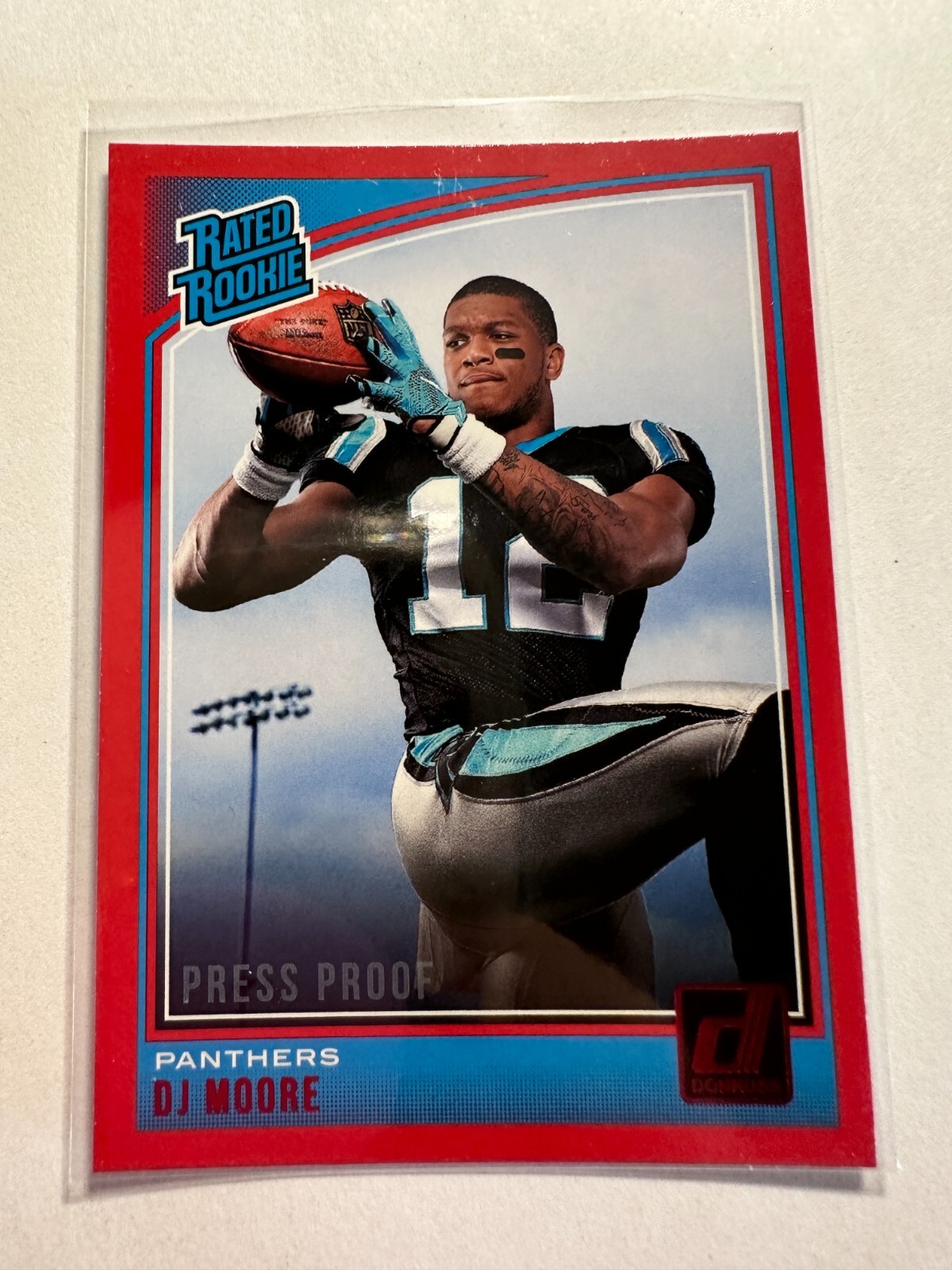 K21,094 - 2018 Donruss Press Proof Red #316 D.J. Moore RR