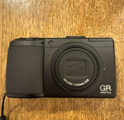RICOH GR DIGITAL III 10MP Compact Camera Black Excellent Condition