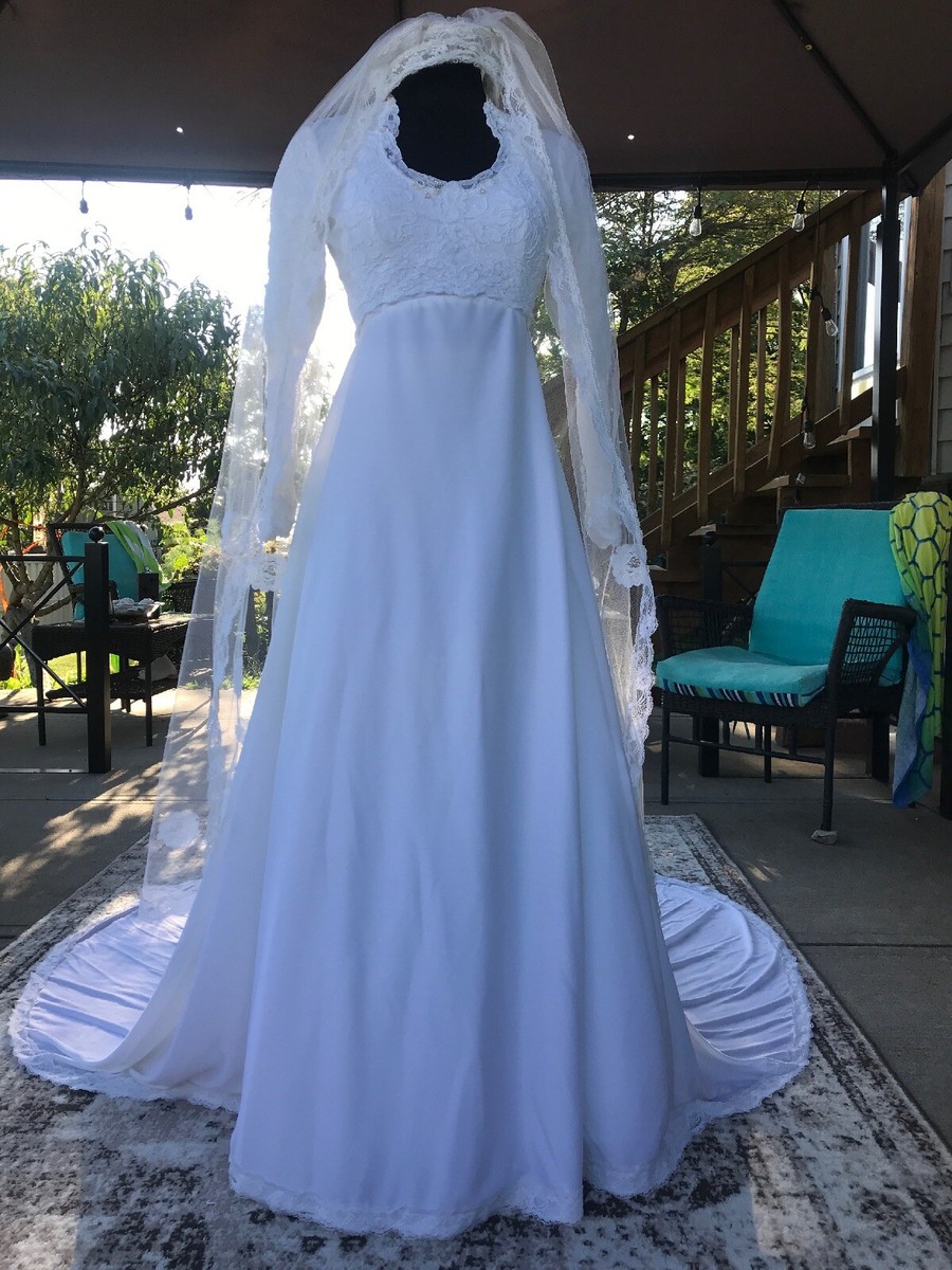 60s Vintage Wedding Dress - Renaissance - Princess - Boho - Victorian - XS  | eBay