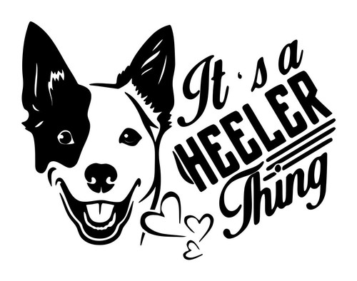 Australian Cattle Dog A Heeler Thing Aufkleber #1 5,5"x7,25" Farbe, Stil wählbar - Bild 3 von 5