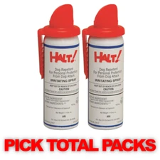 ARI 61101 HALT Aggressive Dog Repellent 1.5oz Spray (Pick Total Packs)