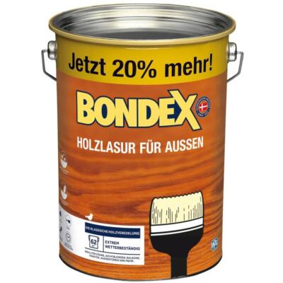BONDEX Holzlasur für Außen 4,8 L Farblos