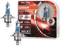 2X H4 Birne Osram 60/55 Watt Night Breaker Laser 64193NL P43T 55W 60W 12V