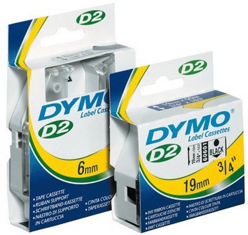 Ruban dymo D2 6mmx10m - rouge - Photo 1/1