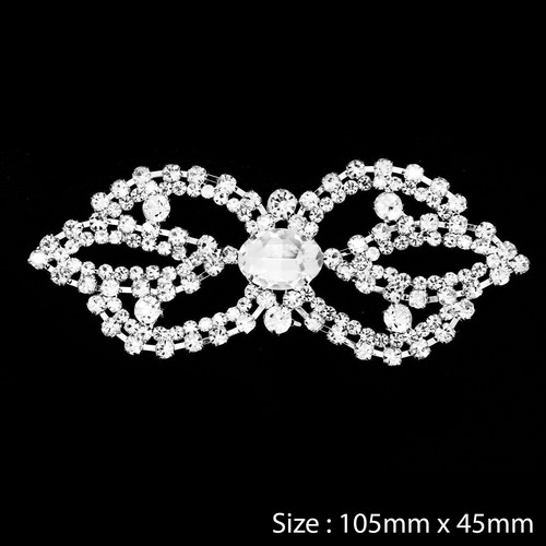 Rhinestone Diamante Motif Sew On Applique For Wedding Bridal Prom Gown & Dresses - Picture 36 of 102