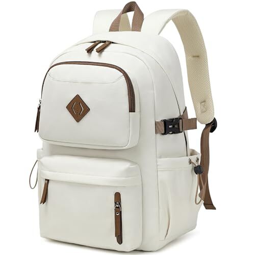 15.6 Inch Anti-Theft Laptop Backpack for Men and Women in Beige-image
