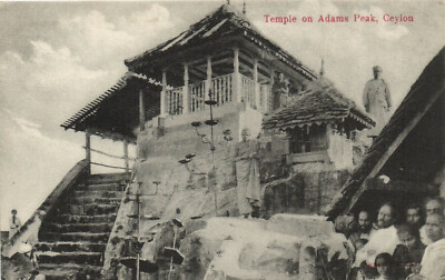 PC CEYLON - SRI LANKA, TEMPEL AUF ADAMS PEAK, alte Postkarte (b29046)