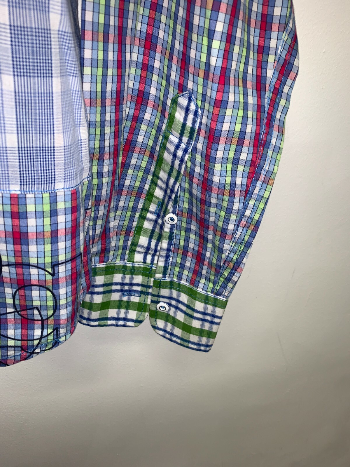 DESIGUAL LS MULTICOLOURED MULTI PATTERNED SHIRT S… - image 3