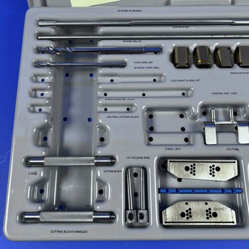 Biomet Accu-Line Femoral Resection Instruments 25 piece W/ Storage Case 592181 - Picture 3 of 13