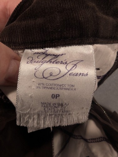 NYDJ Jeans Womens Size 0P Brown Corduroy Comfort Classic Flared Leg Made in USA - Picture 12 of 13