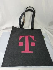 Recycled Cotton Twill Tote Shopping Bag Reusable Gray Pink Leeds