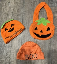 My First Halloween Hats And Bib Pumpkin