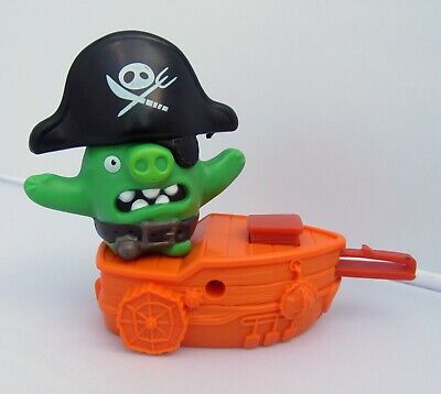 Angry Birds Green Pig Piggy Hog Pirate Ship McDonald's Toy Figure