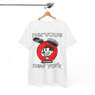 Nervous Records New York white t-shirt size 3XL | eBay