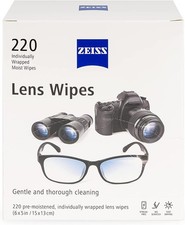Zeiss Lens Wipes, White, 220 Count 220 Pack of 1 , White
