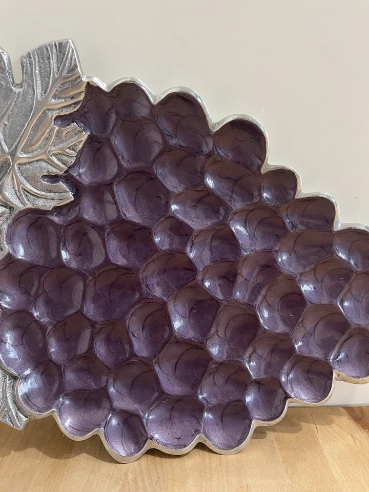 Фиолетовое виноградное блюдо Julia Knight поднос измельченный перламутр эмаль для большого пальца - Изображение 3 из 4