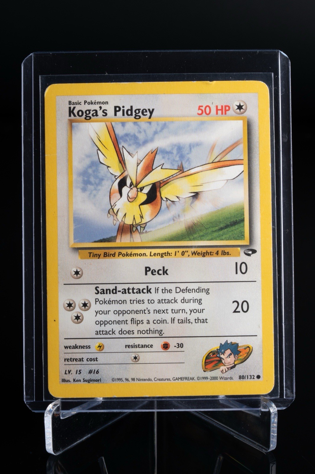 Koga's Pidgey 80/132 Common Gym Challenge Non-Holo Pokemon Card MP